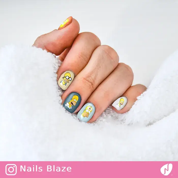 Homer Simpson | Cartoon Nails - NB113